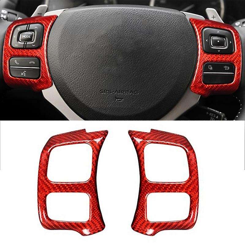 Carbon Fiber Sticker Trim Car Steering Wheel Button Frame Decor Cover for NX IS