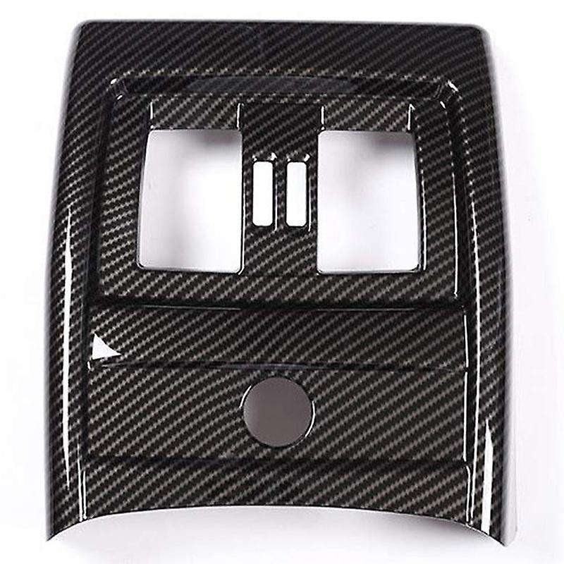 Carbon Fiber Style Abs Chrome Interior Rear Seat Air Conditioning Vent Cover Trim for 3 4 Series Gt