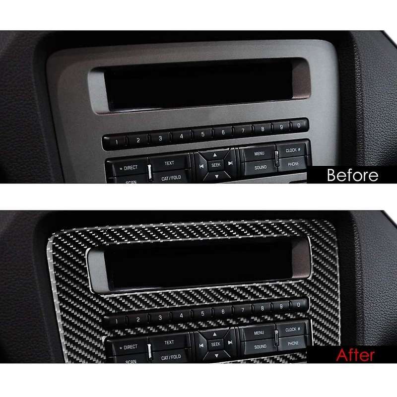 Carbon Fiber Stickers, Central Control CD Panel Cover Moulding, Car Interior Stickers for 2009-2013,