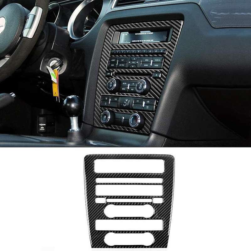 Carbon Fiber Stickers, Central Control CD Panel Cover Moulding, Car Interior Stickers for 2009-2013,