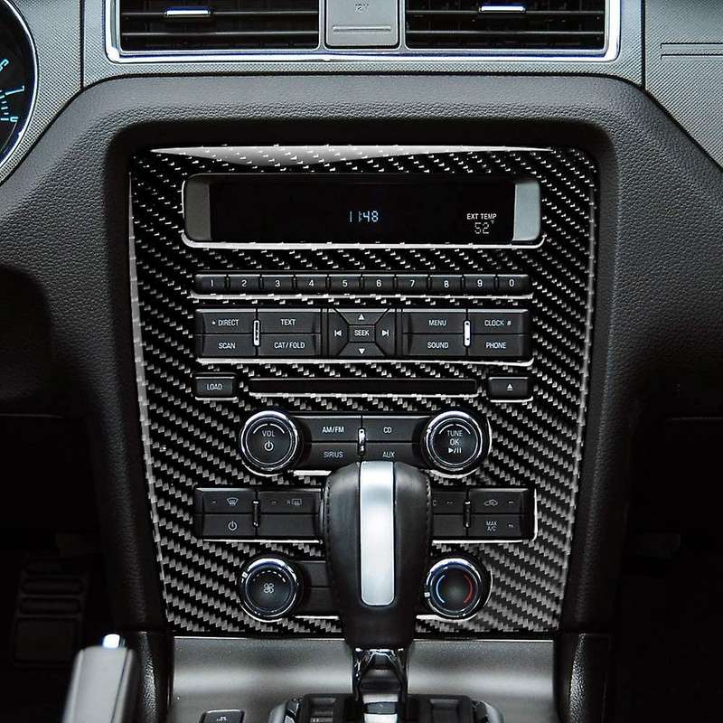 Carbon Fiber Stickers, Central Control CD Panel Cover Moulding, Car Interior Stickers for 2009-2013,