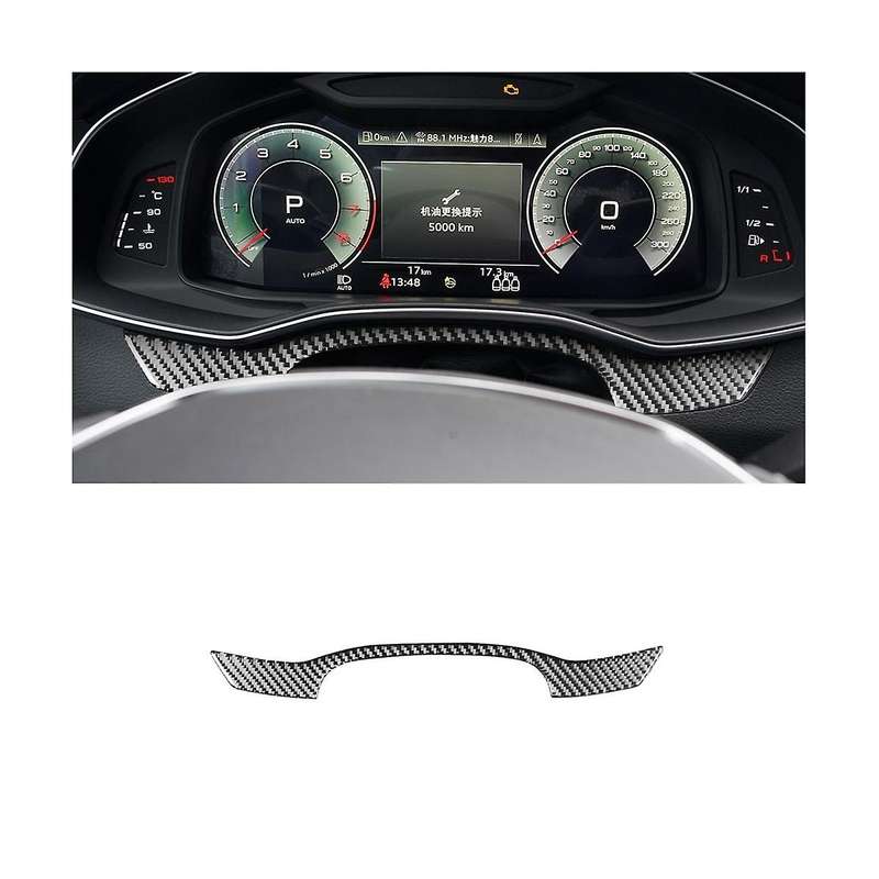 Carbon Fiber Stickers for A6 C8 2019-2023 Car Dashboard Decorative Interior Accessories