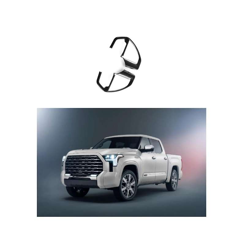 Carbon Fiber Style Car Steering Wheel Sequins Decorative Frame Button Trim Interior Patch for 2022-