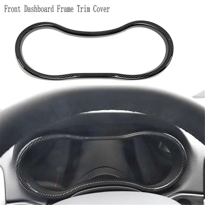 Carbon Fiber Style Car Interior Front Dashboard Frame Trim Cover for Durango 2014-2020