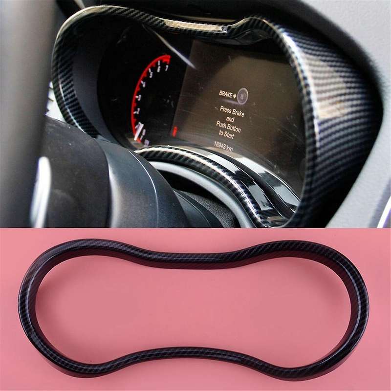 Carbon Fiber Style Car Interior Front Dashboard Frame Trim Cover for Durango 2014-2020