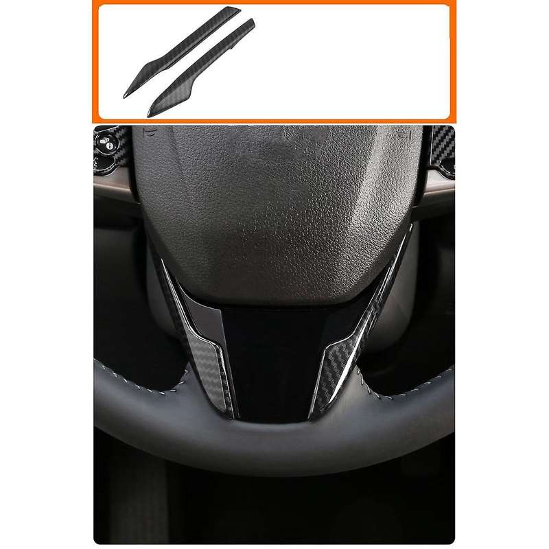 Carbon Fiber Style Car Steering Wheel Button Decor Frame Cover Trim for -V 2017-2021 Accessories, 3P