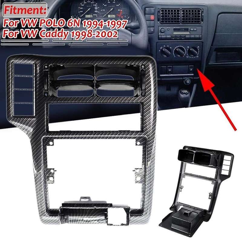 Carbon Fiber Style Center Console Grill Dash AC Grille for 6N 1994-1997 1998-2002 6N1858069A