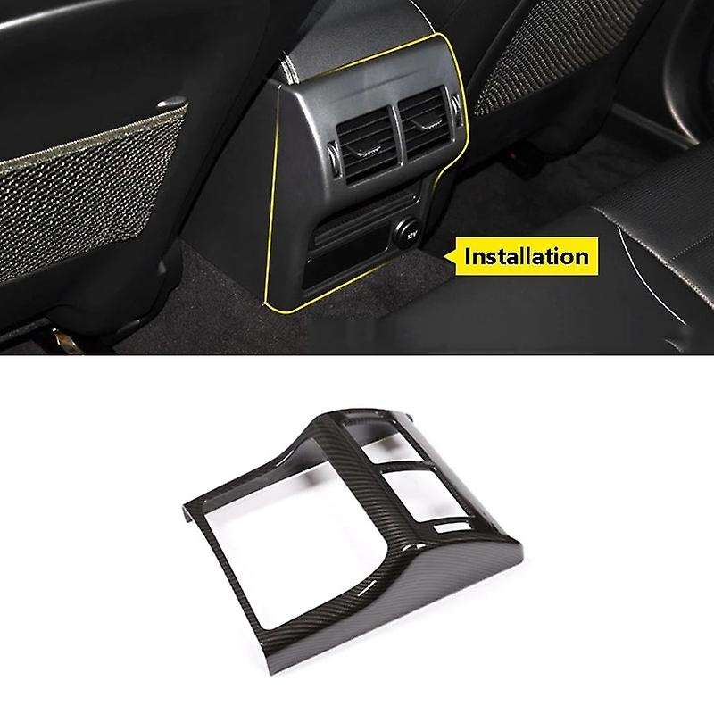 Carbon Fiber Style Car Rear Seat Air Conditioning Outlet Frame Cover Tirm for XE XF F-Pace F Pace X7