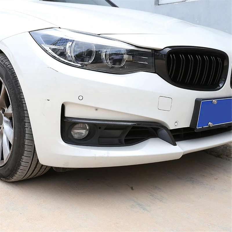 Carbon Fiber Style Front Fog Lights Lamp Strips Cover Trim for 3 Series GT F34 2013-2019 Accessories