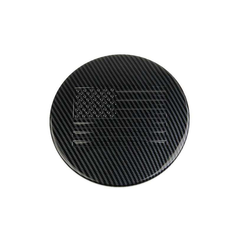 Carbon Fiber Style Fuel Tank Cover Gas Door Molding Trim for 2024 Accessories