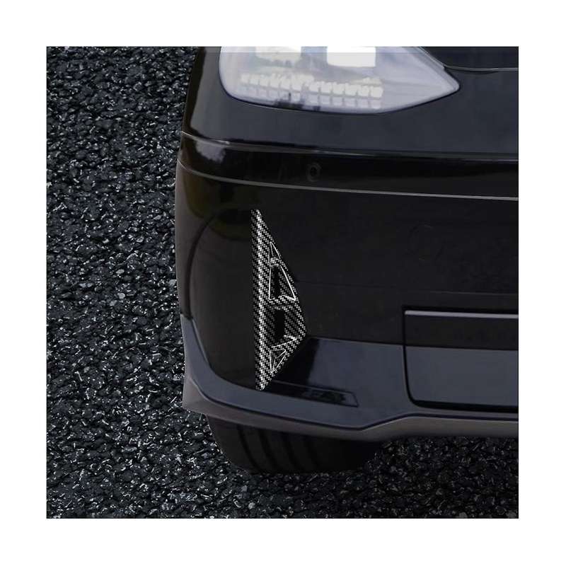 Carbon Fiber Style Front Fog Light Eyebrow Strip Cover Foglight Lamp Trim for Ioniq 6 2022 2023+