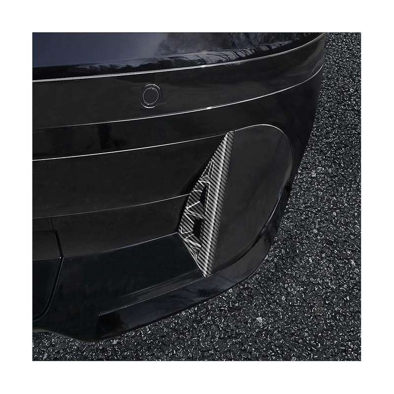 Carbon Fiber Style Front Fog Light Eyebrow Strip Cover Foglight Lamp Trim for Ioniq 6 2022 2023+