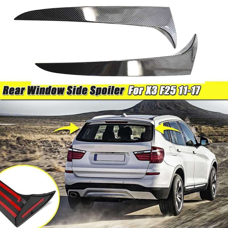 Carbon Fiber Style Rear Window Side Spoiler Canard Canards Splitter for - X3 F25 2011-2017
