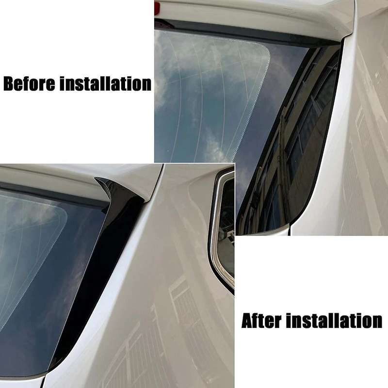 Carbon Fiber Style Rear Window Side Spoiler Canard Canards Splitter for - X3 F25 2011-2017