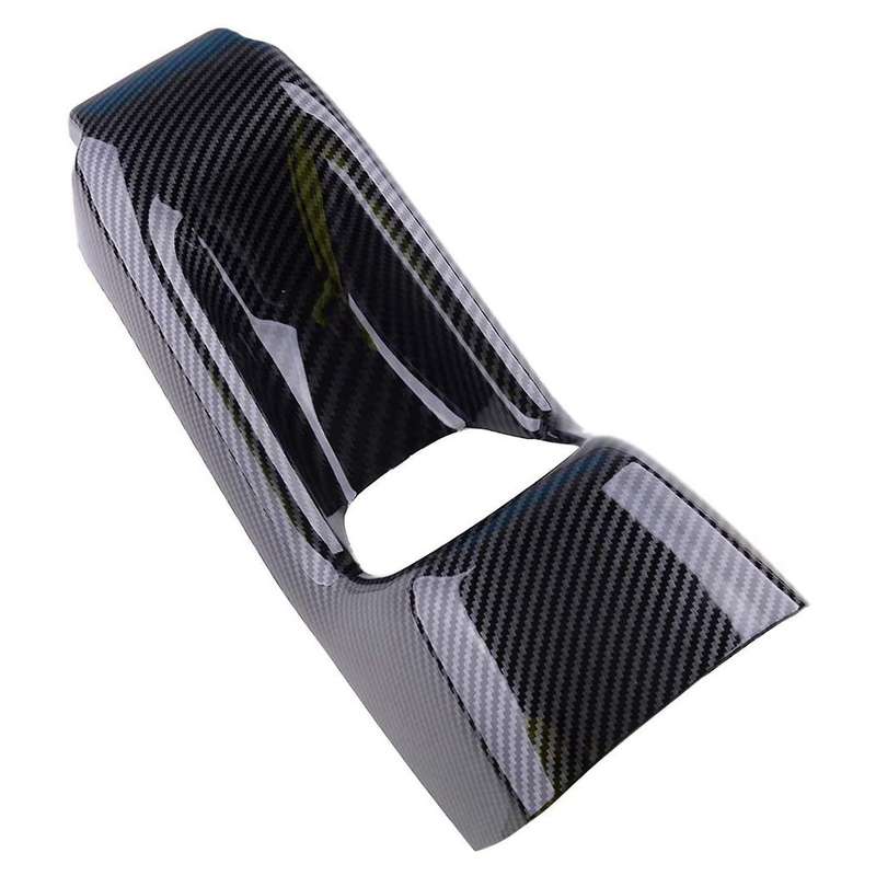 Carbon Fiber Style Rear Armrest Box Anti Kick Cover Trim Fit for -V Vezel 2016 2017 2018 2019
