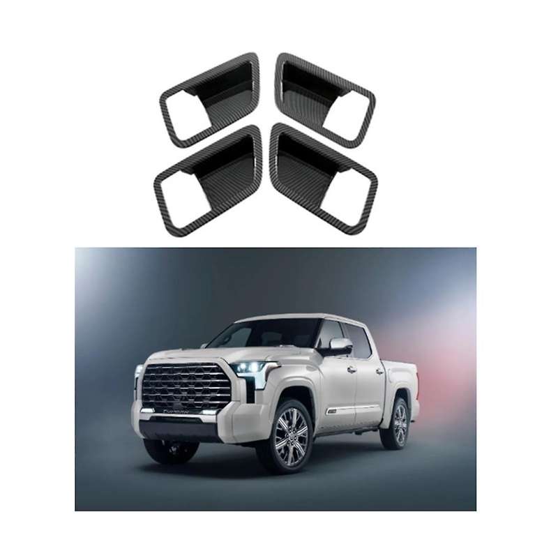 Carbon Fiber Style Inner Door Handle Frame Decoration Cover for 2022-2023 Interior Stickers