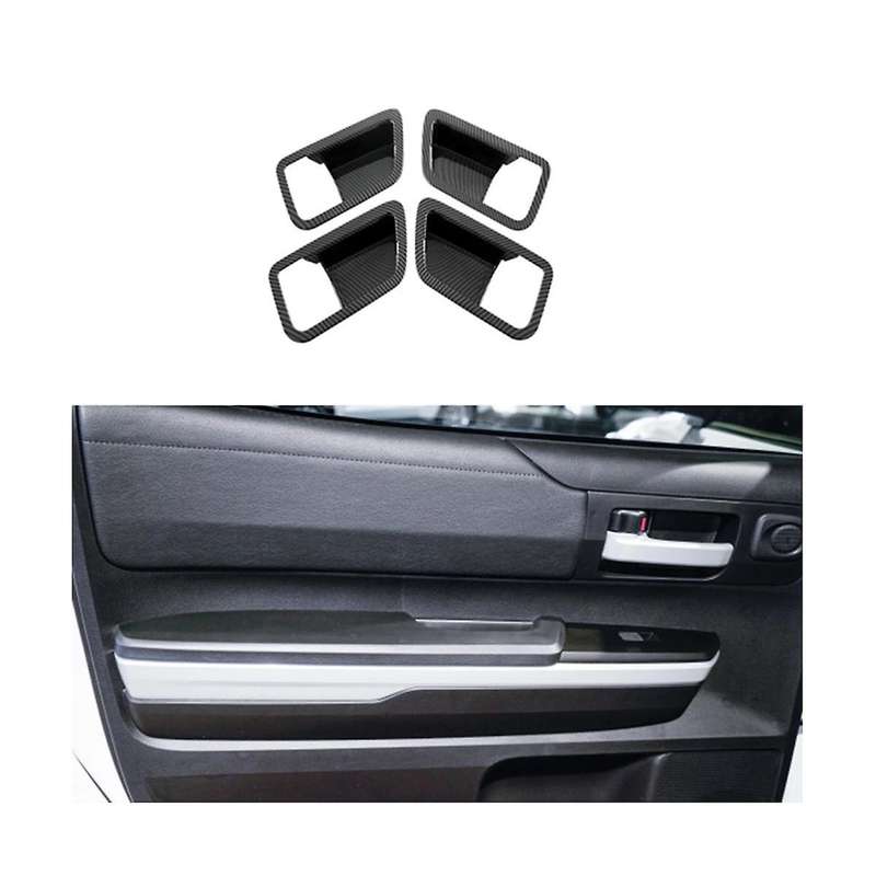 Carbon Fiber Style Inner Door Handle Frame Decoration Cover for 2022-2023 Interior Stickers
