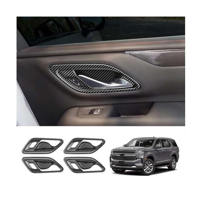 Carbon Fiber Style Inner Handle Frame Inner Door Bowl Stickers Interior Decorative Stickers for 202
