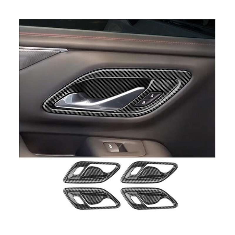 Carbon Fiber Style Inner Handle Frame Inner Door Bowl Stickers Interior Decorative Stickers for 202