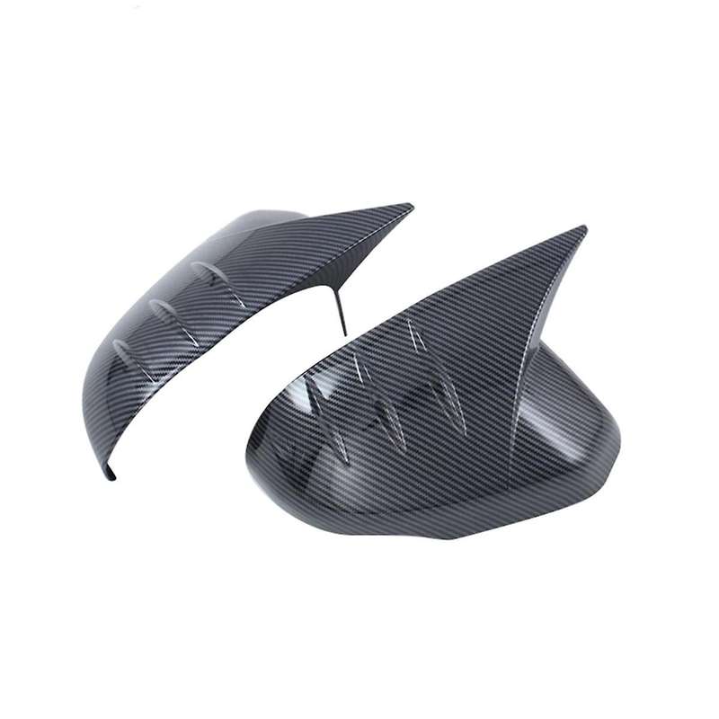 Carbon Fiber Style Rear View Mirror Cover Side Mirror Horn Caps Trim for -V 2023 2024 Accessories