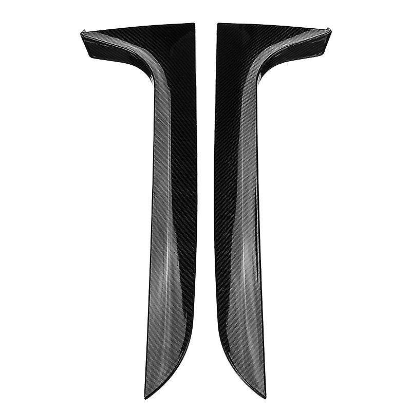 Carbon Fiber Style Rear Behind Window Spoiler Side Strip Cover Trim for - A6 C7 Allroad TDI 2012-201