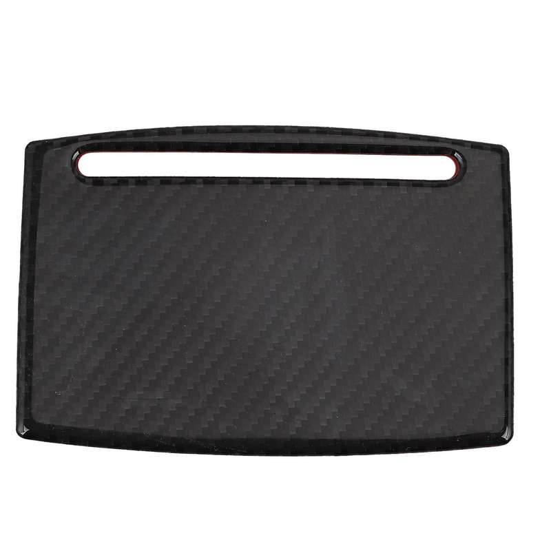 Carbon Fiber Styling Water Cup Panel Cover Sticker Trim for A6 C7 A7 Interior Console Armrest Storag