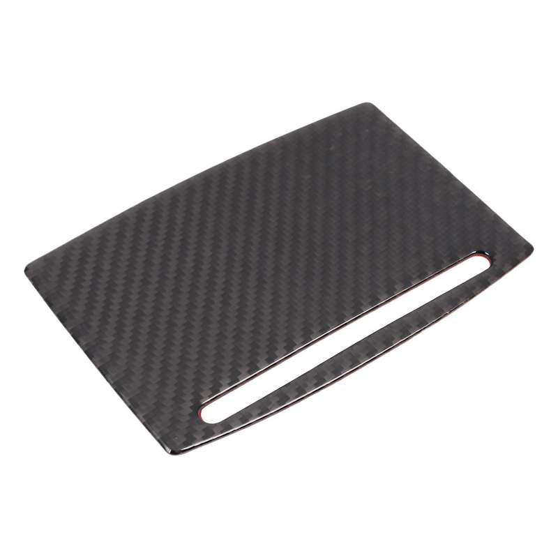 Carbon Fiber Styling Water Cup Panel Cover Sticker Trim for A6 C7 A7 Interior Console Armrest Storag