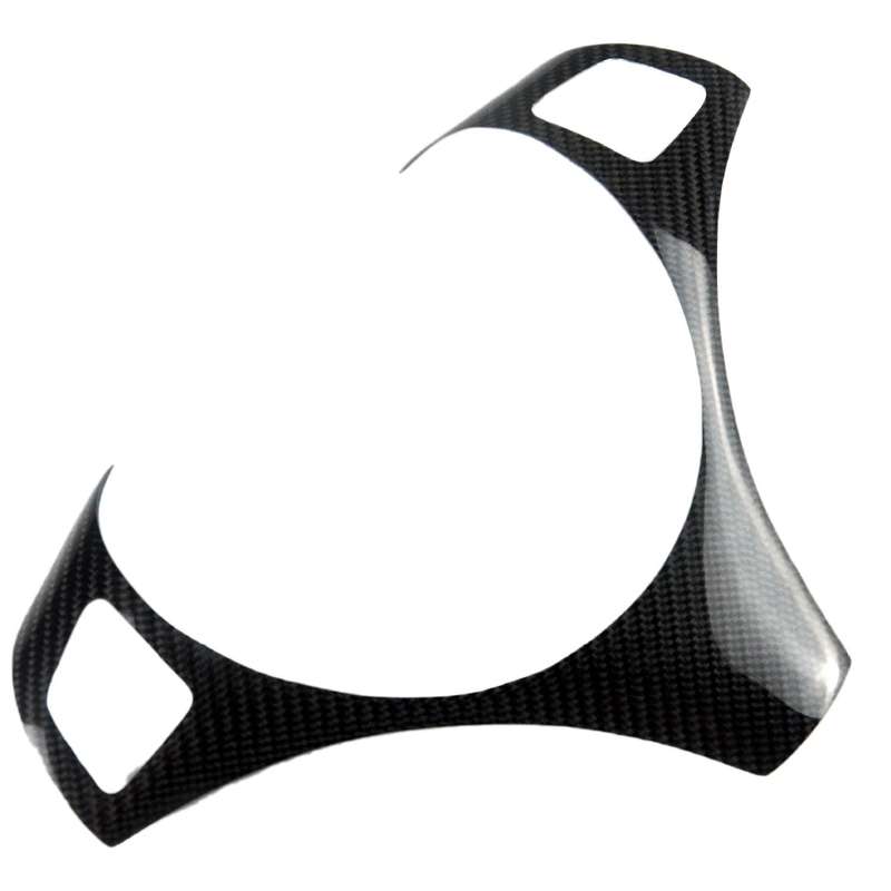Carbon Fiber Style Steering Wheel Decoration Cover Trim Frame Sticker for 3 Series E90 E92 E93 2005-
