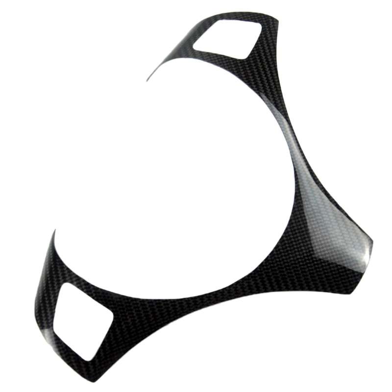 Carbon Fiber Style Steering Wheel Decoration Cover Trim Frame Sticker for 3 Series E90 E92 E93 2005-