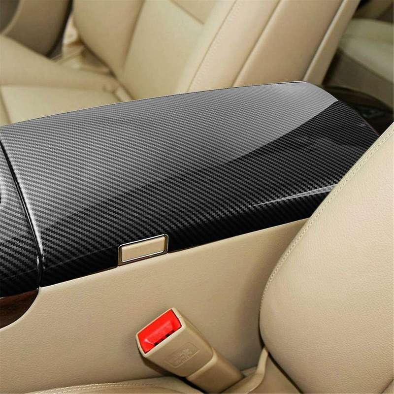 Carbon Fiber Texture Center Console Armrest Box Phone Cover Dial Pad Housing for S Class W221 2007-2