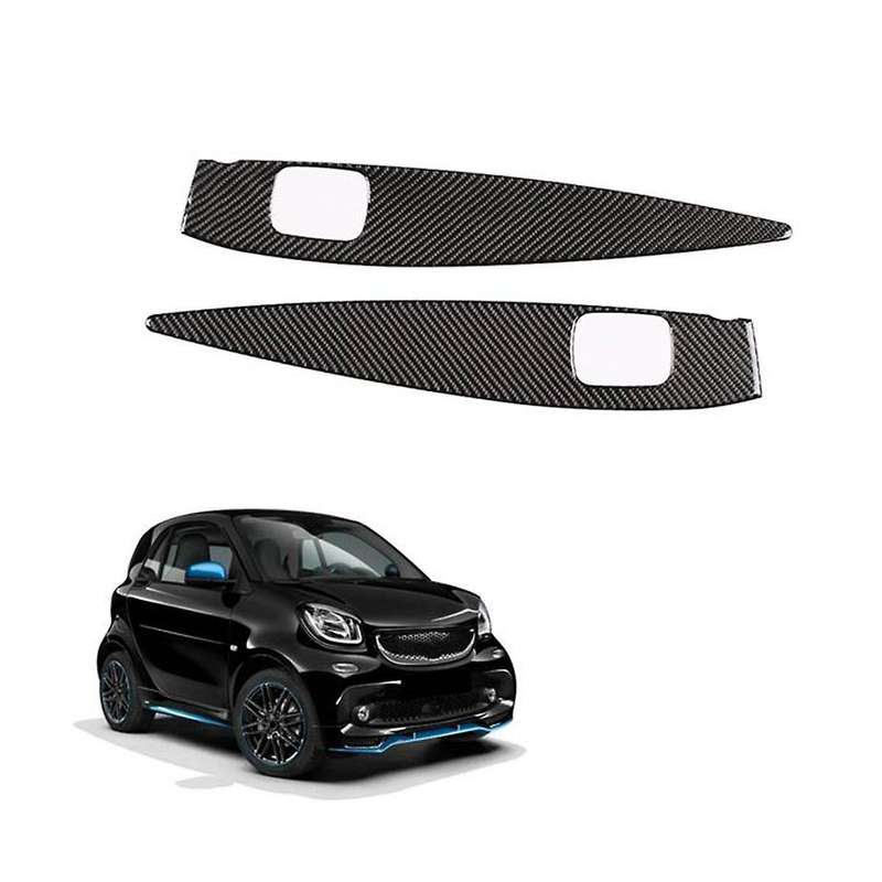 Carbon Fiber Window Glass Lift Button Trim Switch Cover Door Armrest Panel for Smart 453 Fortwo 201