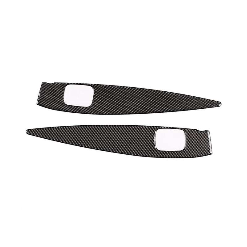 Carbon Fiber Window Glass Lift Button Trim Switch Cover Door Armrest Panel for Smart 453 Fortwo 201