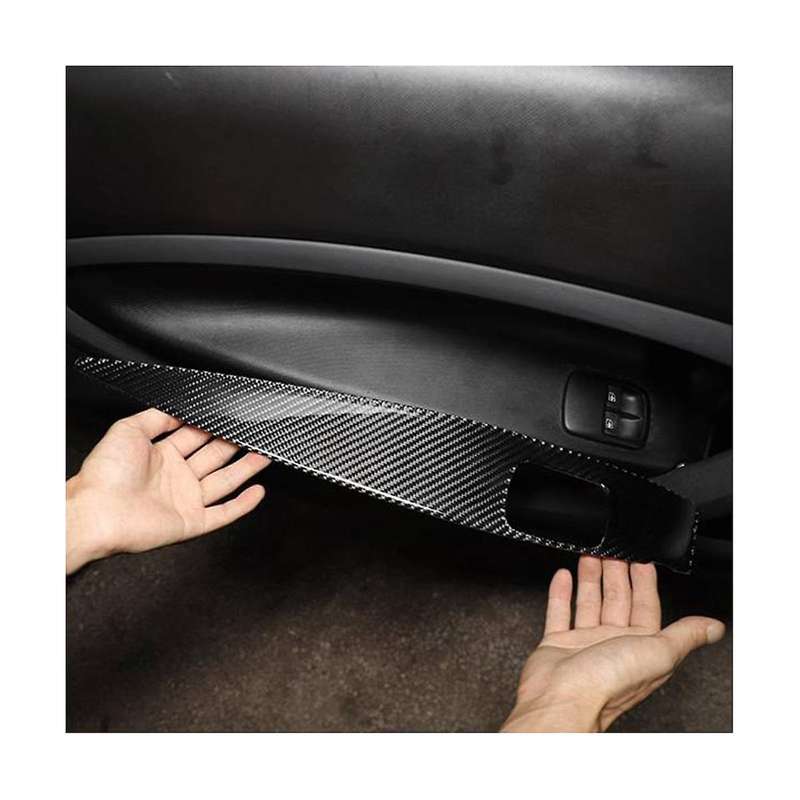 Carbon Fiber Window Glass Lift Button Trim Switch Cover Door Armrest Panel for Smart 453 Fortwo 201