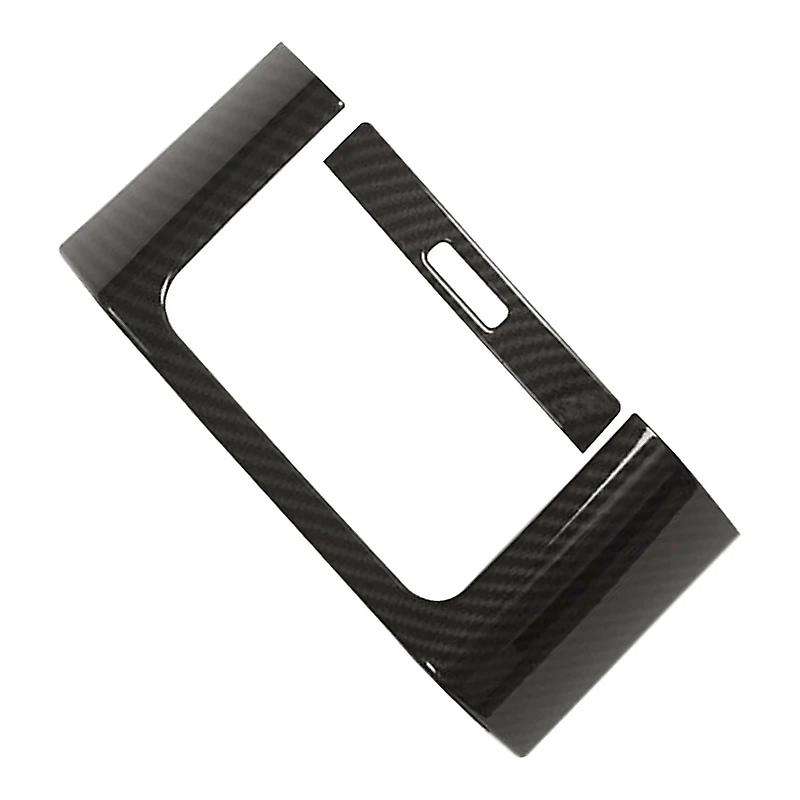 Carbon Fiber Texture Dashboard Side Air Vent Outlet Frame Cover Fit for Sport 2014-2019