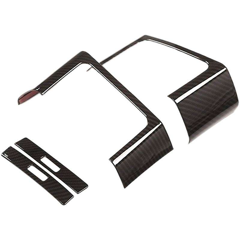 Carbon Fiber Texture Dashboard Side Air Vent Outlet Frame Cover Fit for Sport 2014-2019
