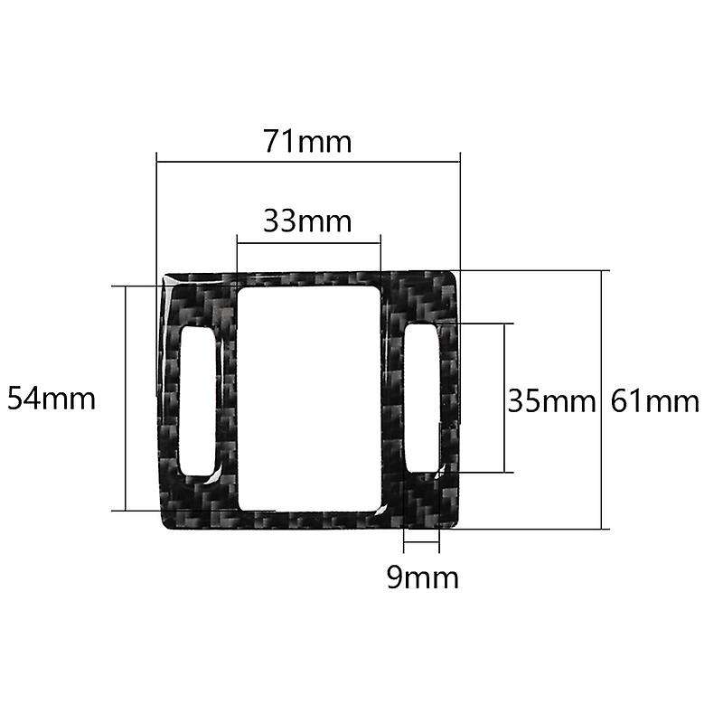 Carbon Fiber Warning Light Sequins Sticker Trim for A6 A7 12-18