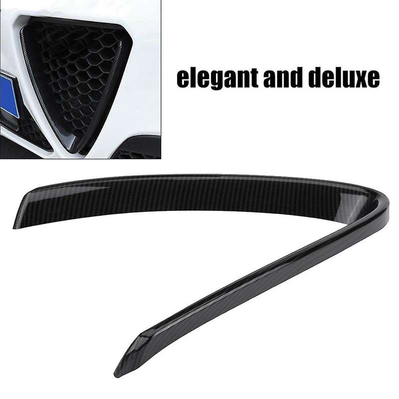 Carbon Fiber V Shape Front Grille Frame Cover Trim for 2016-2018