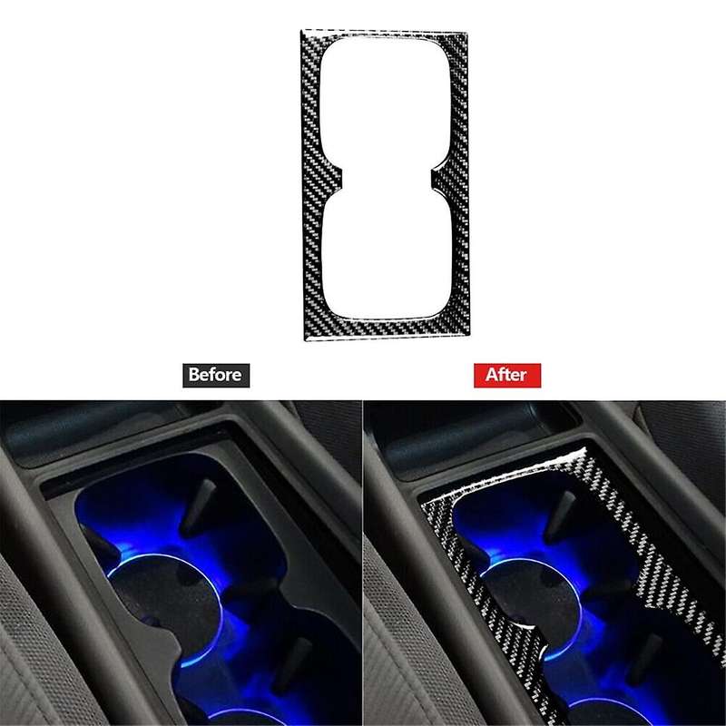 Carbon Fiber Watercup Holder Decorative Trim Cover for 8th 2006-2011