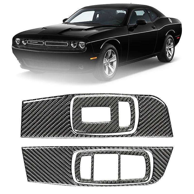 Carbon Fiber Window Lift Trim Switch Panel Cover Accessories for 2015 2016 2017 2018 2019 2020 2021