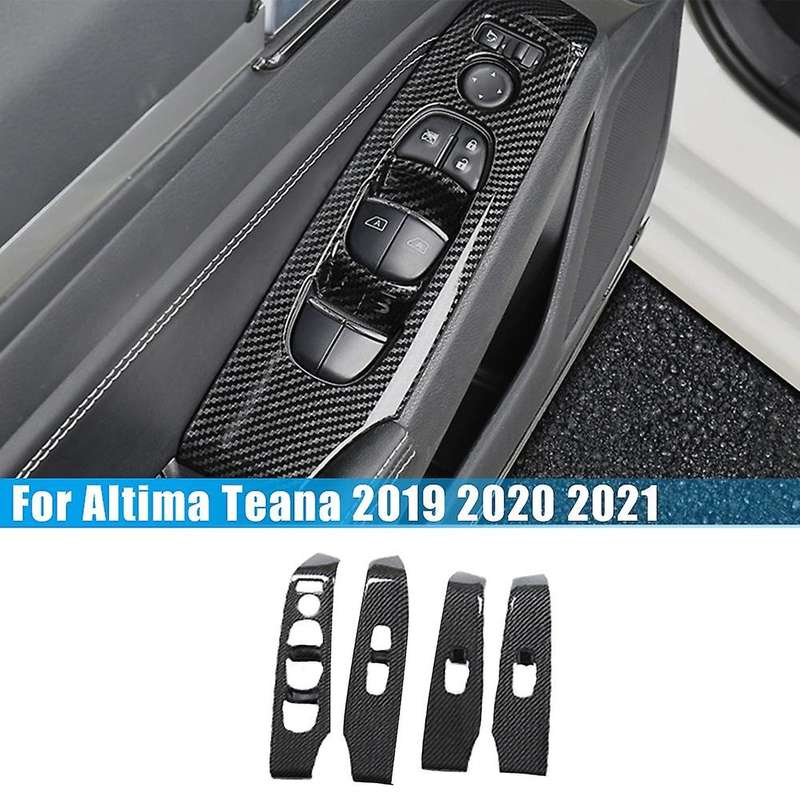 Carbon Fiber Window Lift Panel Switch Cover Trim for Altima Teana 2019 2020 2021 Accessories Interio