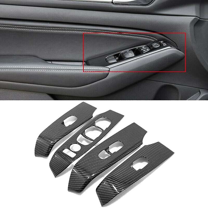 Carbon Fiber Window Lift Panel Switch Cover Trim for Altima Teana 2019 2020 2021 Accessories Interio