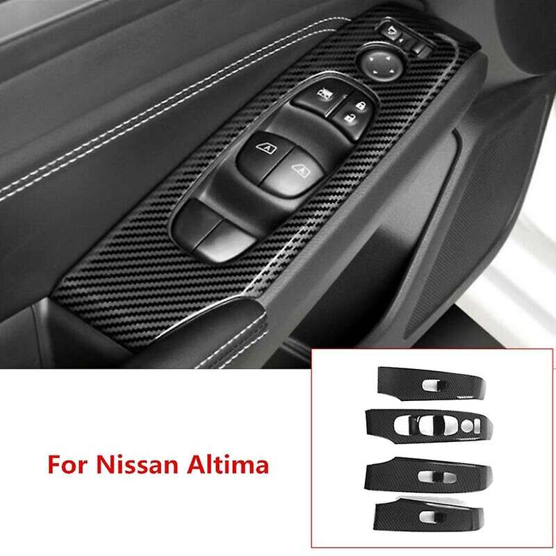 Carbon Fiber Window Lift Panel Switch Cover Trim for Altima Teana 2019 2020 2021 Accessories Interio