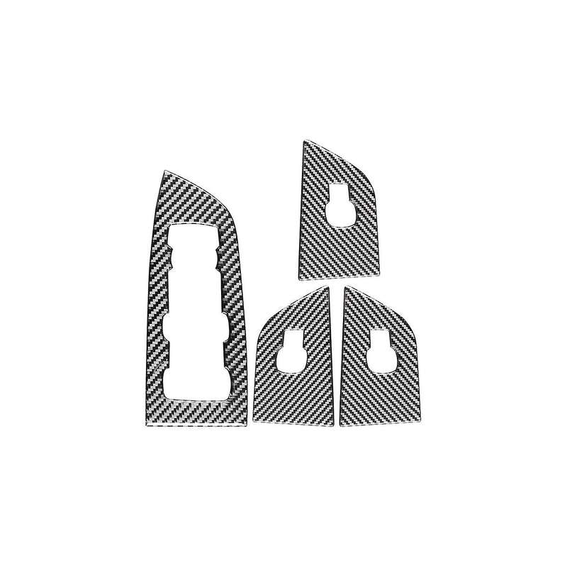 Carbon Fiber Window Lift Switch Panel Trim Sticker Decoration for 2021 2022 Accessories