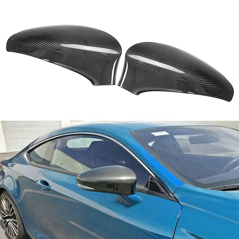 Carbon Fiber Wing Rearview Mirror Cover Caps Trim for ES IS250 IS300 GS GS350 GS450H Left Hand Drive