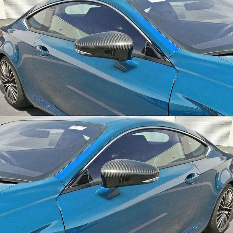 Carbon Fiber Wing Rearview Mirror Cover Caps Trim for ES IS250 IS300 GS GS350 GS450H Left Hand Drive