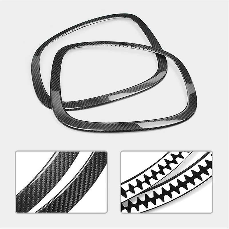 Carbon Fibre Car Headlight Ring Bezel Trim Cover TailLight Trim Cover for F55 F56 F57 2014-2020 Rear