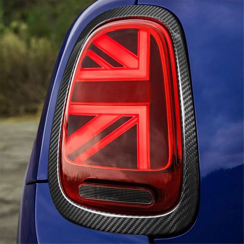 Carbon Fibre Car Headlight Ring Bezel Trim Cover TailLight Trim Cover for F55 F56 F57 2014-2020 Rear