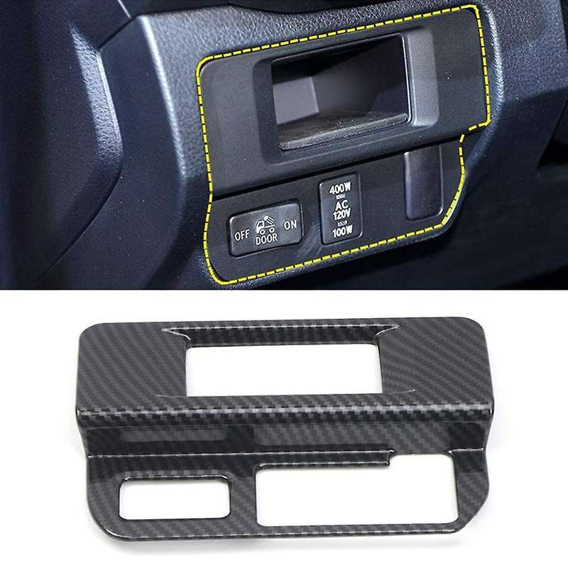 Carbon Fibre Fog Light Switch Control Button Panel Cover Trims Frame Car Accessories for 2016-2020