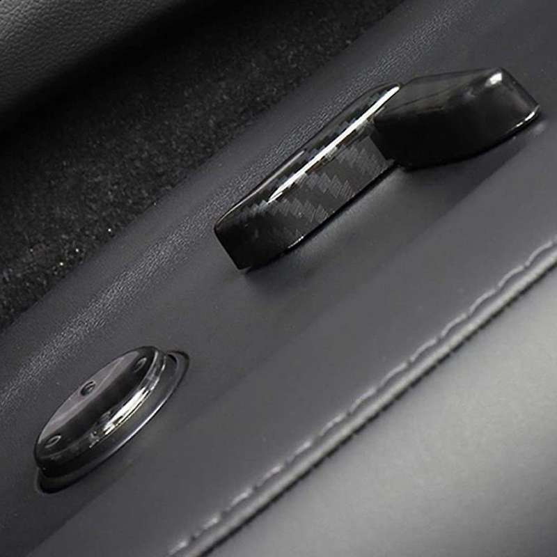 Carbon Fibre ABS for Model 3 Seat Adjustment Switch Botton Cover Trim Decorative Frame Sticker Car A