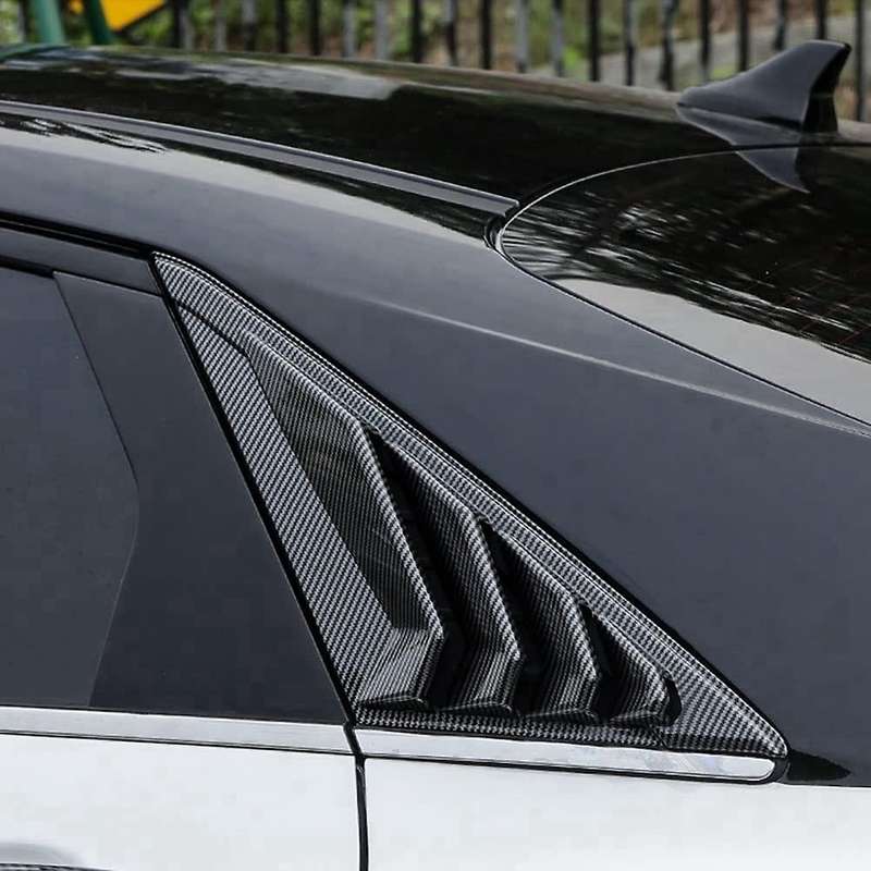 Carbon Fibre ABS Rear Window Louver Shutter Cover Trim for 2021 2022 Scoop Shade Accessories